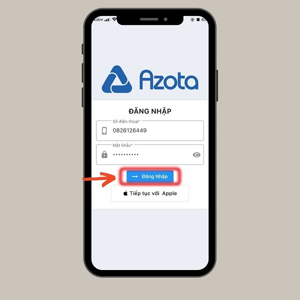 Sử dụng Azota.vn đăng nhập